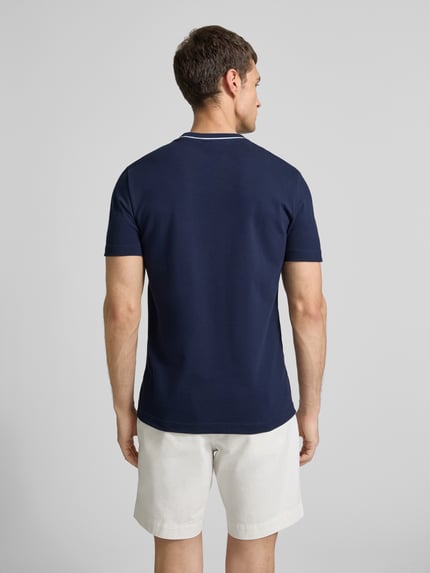 Lacoste Regular Fit T-Shirt aus Baumwoll-Mix Blau 5