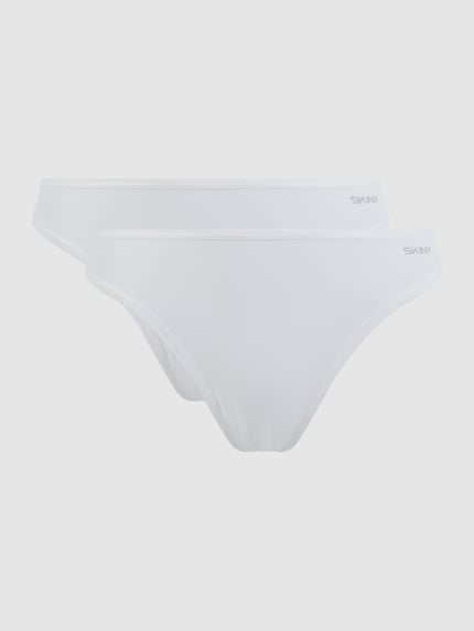 SKINY Stringi z mikrowłókna w zestawie 2 szt. Biały 1