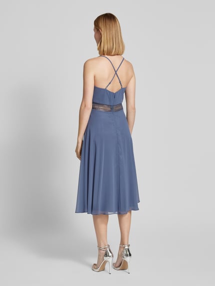 VM by Vera Mont Cocktailjurk met watervalhals Lichtblauw - 5