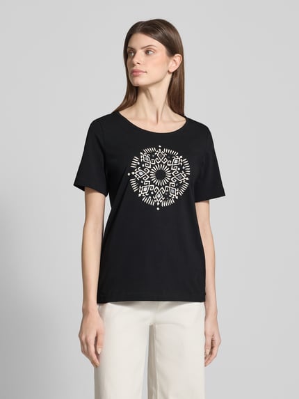 s.Oliver RED LABEL T-shirt o kroju regular fit z mieszanki bawełny BLACK 4