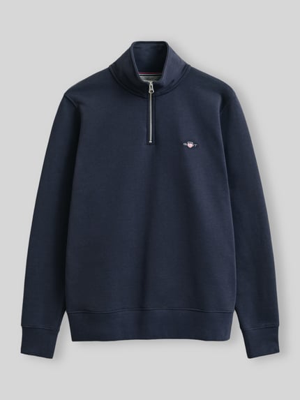 GANT Regular Fit Troyer aus Baumwoll-Mix Marine 2