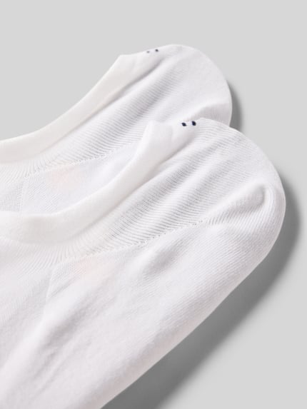 Produktfoto, Sneakersocken mit Label-Detail im 2er-Pack van Tommy Hilfiger, effen design, mix van katoen en elastaan, ribboordjes, set van 2.