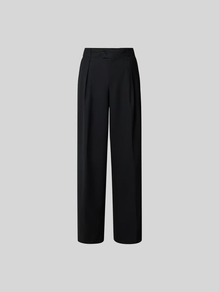 Closed Stoffen broek met bandplooien Zwart - 2
