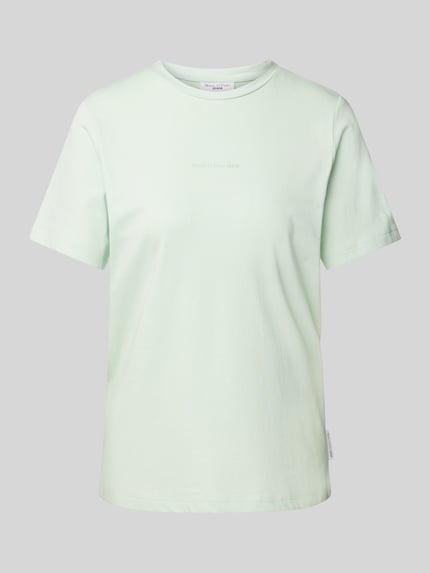 Marc O'Polo DENIM T-shirt z nadrukiem z logo Jasnozielony 2