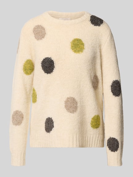 FREE/QUENT Regular fit pullover in gebreide look, model 'Luisa' Offwhite gemêleerd - 2