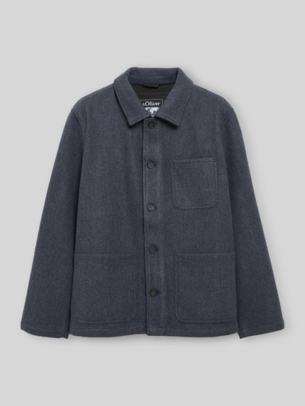 s.Oliver RED LABEL Hemdjacke mit aufgesetzten Taschen Marine 2