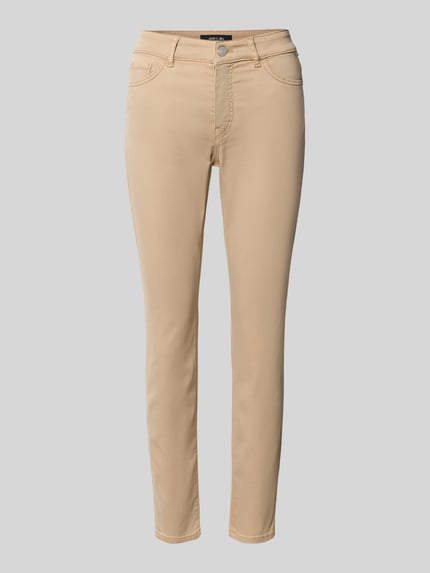 Produktfoto, Flared Fit Jeans mit Lyocell-Anteil von Marc Cain in Beige, elastischer Material-Mix, 5-Pocket-Design, glatte Textur