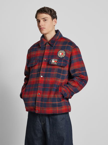 Tommy Jeans Regular fit overhemdjack met borstzak Rood - 4