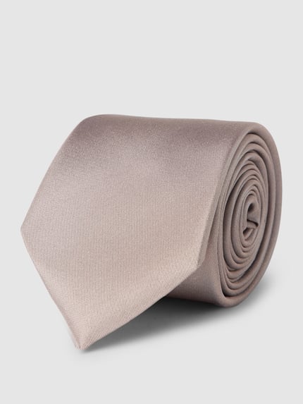 MONTI Krawatte aus reiner Seide (6 cm) Taupe 2