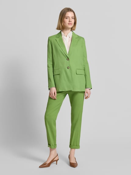 Marc Cain Stoffhose aus Leinen-Mix mit französischen Eingrifftaschen Grass 1