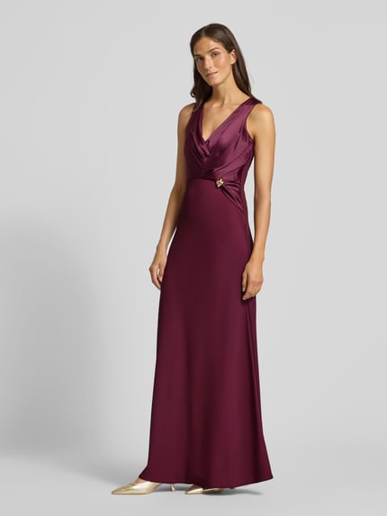 Rinascimento Abendkleid in Wickel-Optik Bordeaux 1