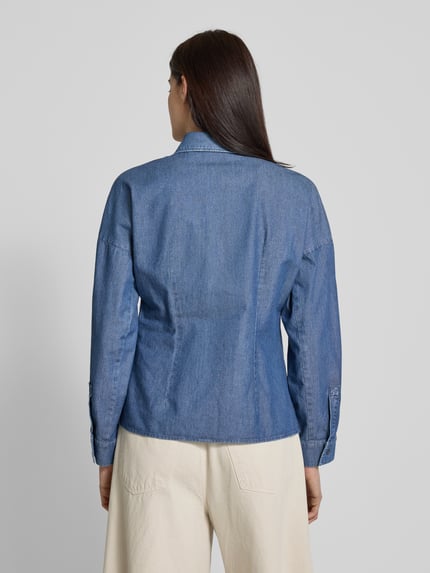 Weekend Max Mara Relaxed fit jeansblouse met borstzak, model 'NETTARE' Jeansblauw - 5