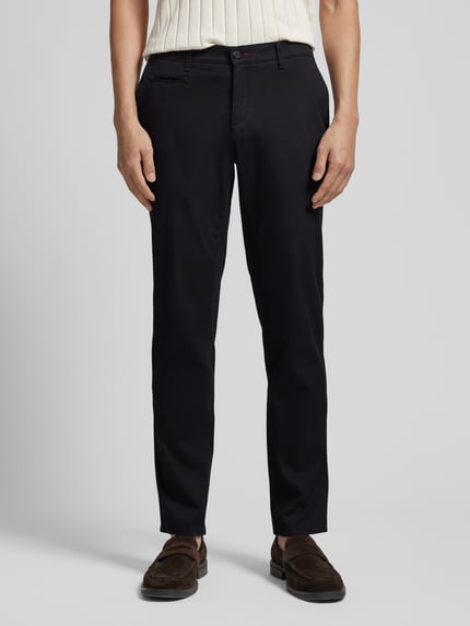 Brax Chinosy o kroju slim fit z wpuszczanymi kieszeniami w stylu francuskim model ‘Fabio’ Czarny 4