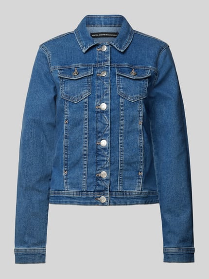 ONLY Jeansjack met paspelzakken op de borst, model 'WONDER LIFE' Jeansblauw - 2