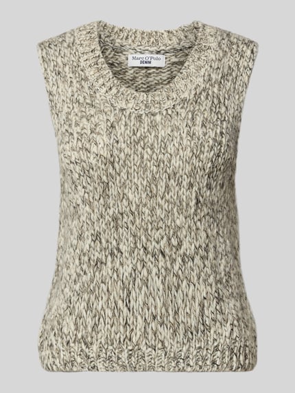 Marc O'Polo DENIM Regular fit spencer van scheerwolmix met alpaca Groen gemêleerd - 2
