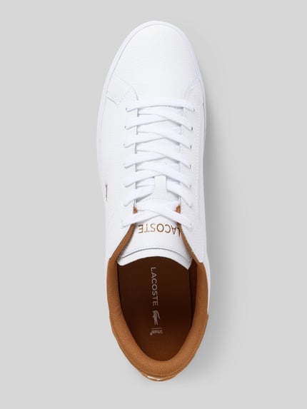 Lacoste Sneakers van echt rundleer model 'POWERCOURT' Wit - 3
