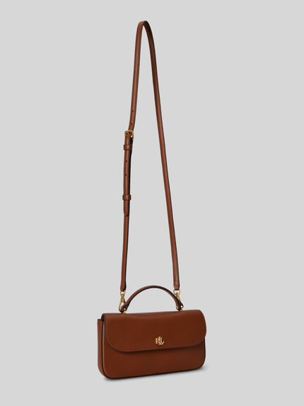 Lauren Ralph Lauren Umhängetasche aus echtem Kalbsleder Modell 'MRCY' Camel 3