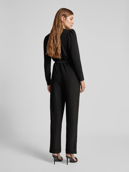 b.young Jumpsuit mit Effektgarn Modell 'TACHA' Black 5