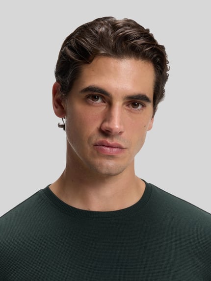 BOSS Regular Fit Langarmshirt aus Baumwoll-Mix  Dunkelgruen 3