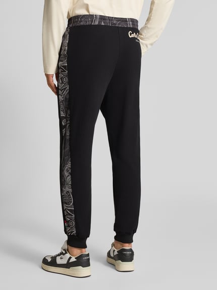 Carlo Colucci Slim Fit Hose mit Gesäßtaschen Black 5