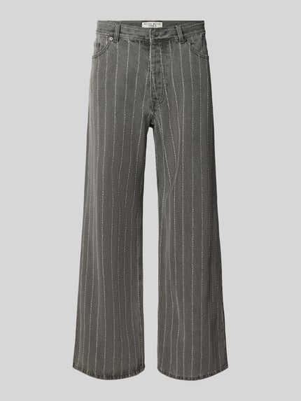Jeansy o kroju wide fit z czystej bawełny Shop The Look MANNEQUINE