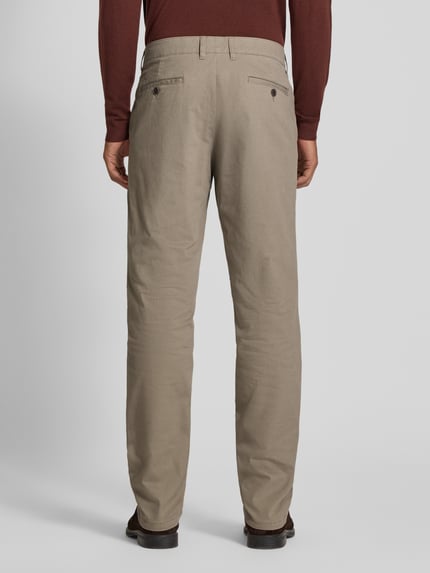 Christian Berg Men Straight Fit Stoffhose mit französischen Eingrifftaschen Hellbraun 5