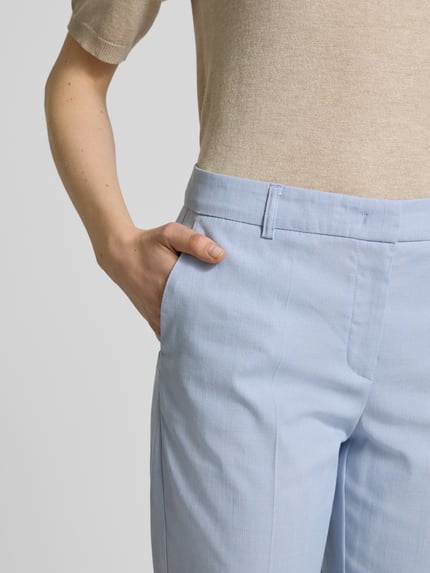 Christian Berg Woman Selection Spodnie materiałowe o kroju regular fit z kantami Jasnoniebieski 3