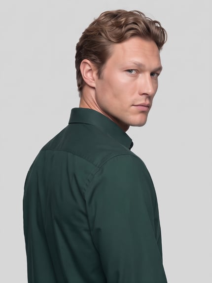 BOSS Regular Fit Businesshemd mit Label-Detail Gruen 3
