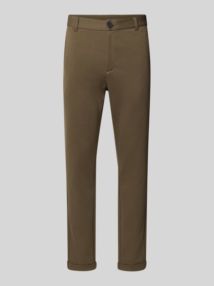 Lindbergh Spodnie o kroju slim fit z wpuszczanymi kieszeniami i kieszeniami z tyłu Oliwkowy 2