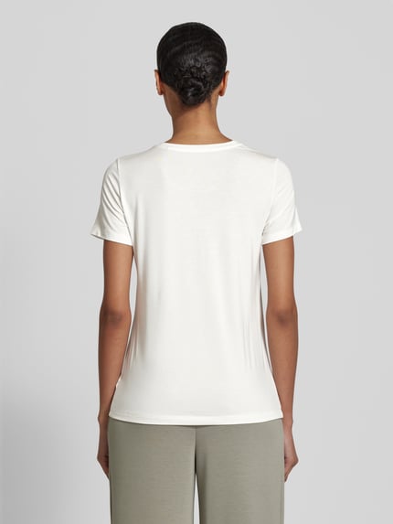 SCHIESSER T-Shirt mit geripptem Rundhalsausschnitt Offwhite 5