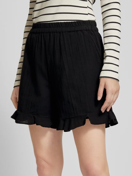 PIECES Shorts mit Rüschenbesatz Black 3