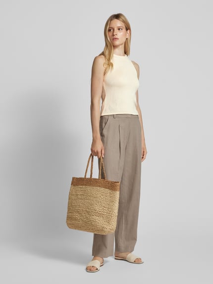 MANGO Stricktop mit Rundhalsausschnitt Modell 'ELIOT' Beige 1