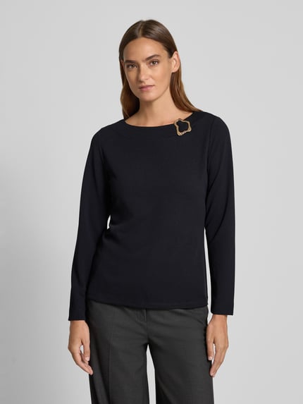 s.Oliver BLACK LABEL Regular fit shirt met 3/4-mouwen Zwart - 4