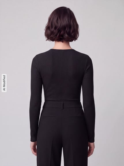 Jake*s Casual Slim Fit Body aus reiner Baumwolle Black 5
