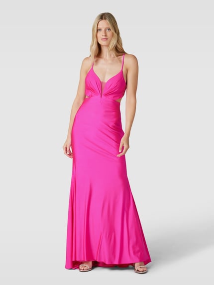 Mascara Abendkleid mit Cut Outs Pink 4