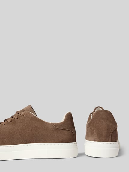 Selected Low Top Sneaker aus echtem Rindsnubuk Modell 'DAVID' Beige 2