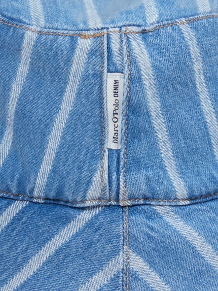 Produktfoto, Bucket Hat aus Denim - Special Drop von Marc O'Polo Denim in hellblauer Denim-Optik mit Gestreift Muster aus Reine Baumwolle