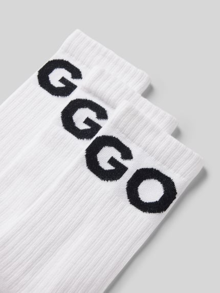 HUGO Socken mit Statement-Print im 3er-Pack Weiss 2