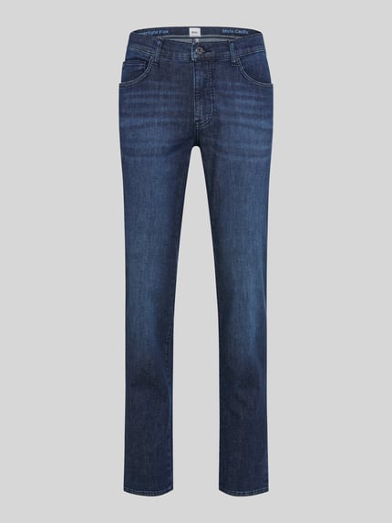 Brax Straight Fit Jeans aus Baumwoll-Mix Modell 'Cadiz' Dunkelblau 2