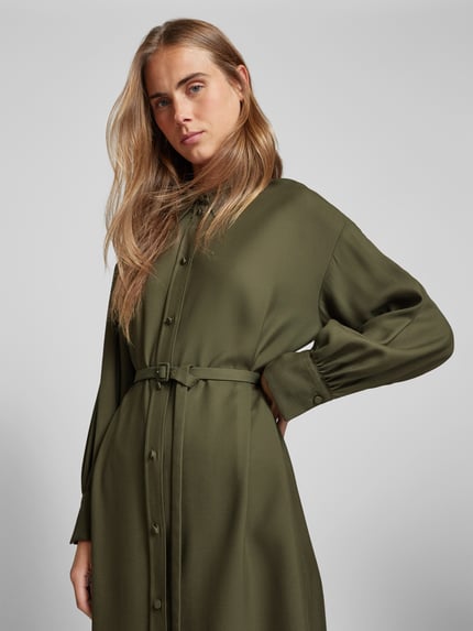 Joseph Overhemdjurk van pure viscose Middenbruin - 3