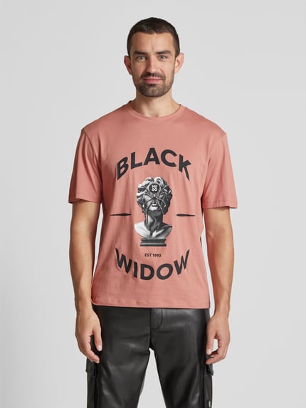 HUGO Oversized T-Shirt mit Rundhalsausschnitt Modell 'Dostalgi' Lachs 4