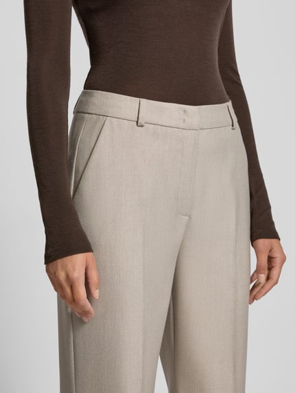 LIEBESKIND BERLIN Stoffen broek met persplooien en achterzakken Offwhite - 3