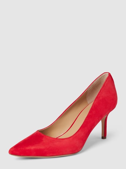 Lauren Ralph Lauren Pumps van leer met labelapplicatie, model 'LANETTE' Rood - 1