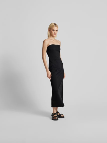 Staud Midi-jurk met naadritssluiting Zwart - 1