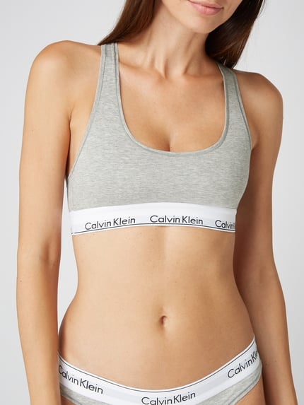 Calvin Klein Underwear Bustier mit Logo-Bund Hellgrau Melange 3