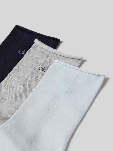 CK Calvin Klein Sokken met logostitching in een set van 3 paar Lichtblauw - 2