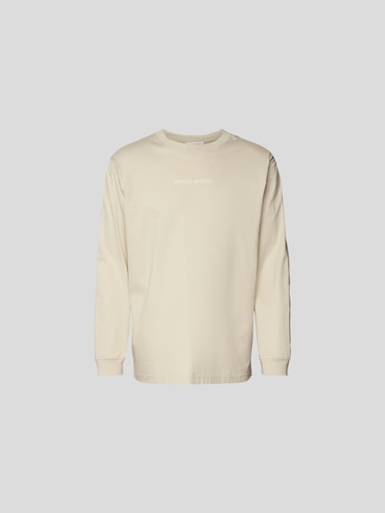 WOOD WOOD Shirt met lange mouwen met labelprint Zand - 2
