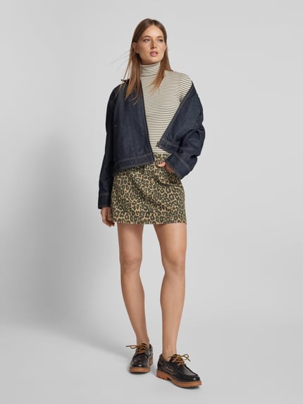 Jake*s Casual Minirock im 5-Pocket-Design Dunkelbraun 1