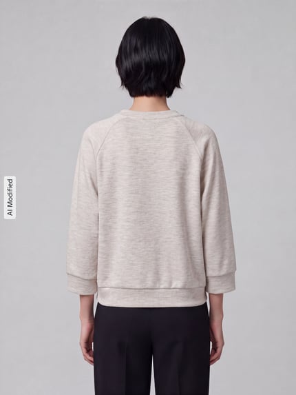 s.Oliver RED LABEL Relaxed Fit Sweatshirt aus Baumwoll-Mix Offwhite 5