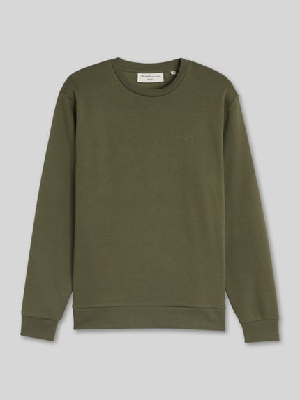 Tom Tailor Denim Regular Fit Sweatshirt aus Baumwoll-Mix Oliv 2